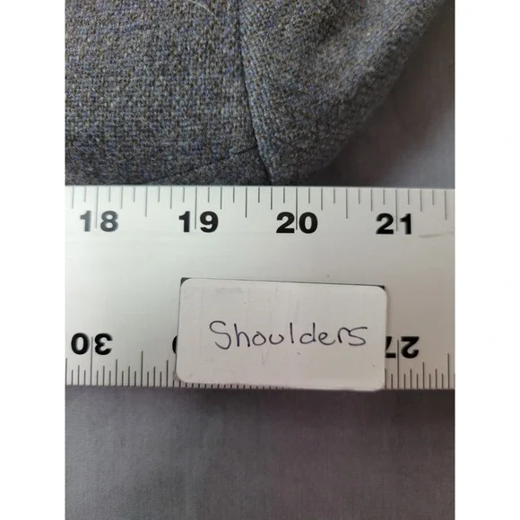 Hickey Freeman Mens Cashmere Sport Coat Jacket Gray Blue‎ 48R